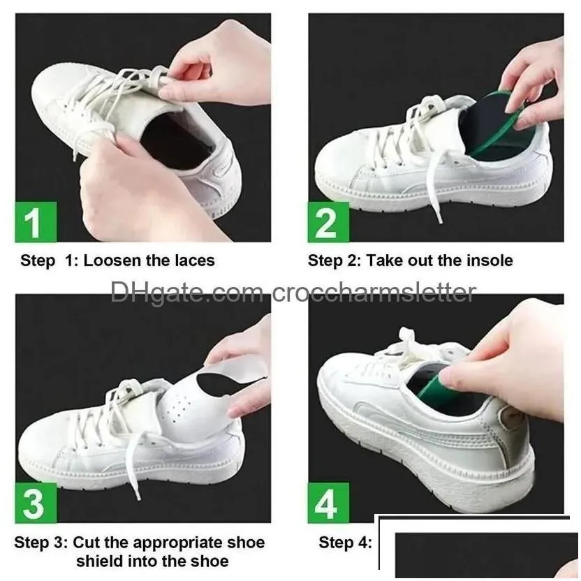 Shoe Parts Accessories Shoes Shield For Sneaker Anti Crease Wrinkled Fold Support Toe Cap Sport Ball Head Str Dhxil