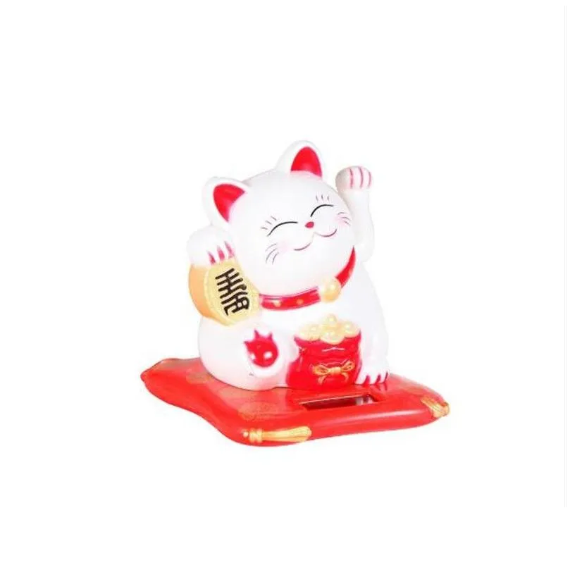 shaking hands lucky cat counter decoration waving cat oranment home office shop decor wealth fortune crafts feng shui cat gifts