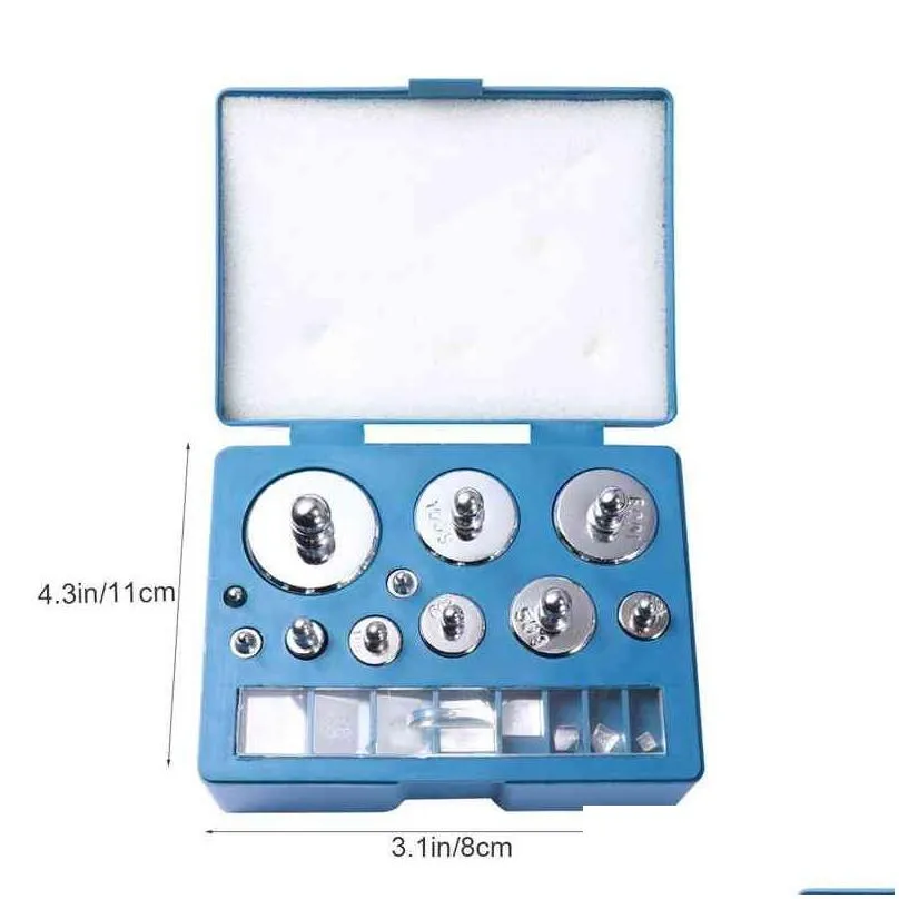 500 grams plating steel calibration scale weight kit calibration weights with tweezers for digital balance scale - 10mg-200g h1229 h12