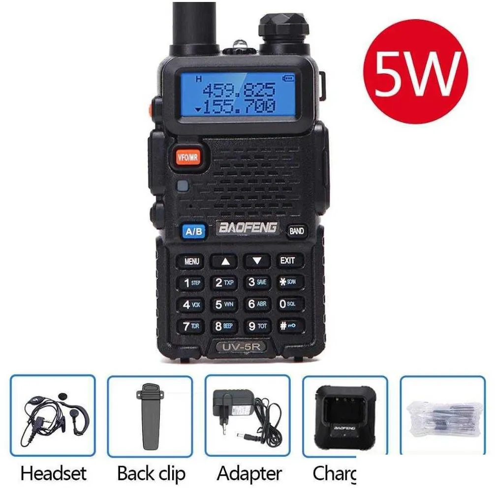 baofeng uv-5r 8w high powerful 10km vhf/uhf long range two way radio walkie talkie cb ham portable pofung uv5r for hunting 210817