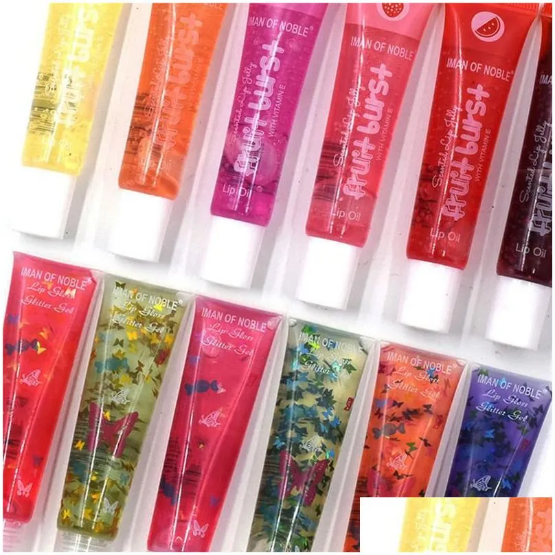 fruit burst lip oil scented lip gloss plumping lipsgloss jelly big lips gloss moisturizer shiny vitamin e mineral oil