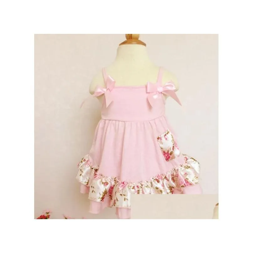 infant baby girls 2pcs sets floral ruffles tops shorts bloomers kids girl polka dots outfits children clothes pink red 1271