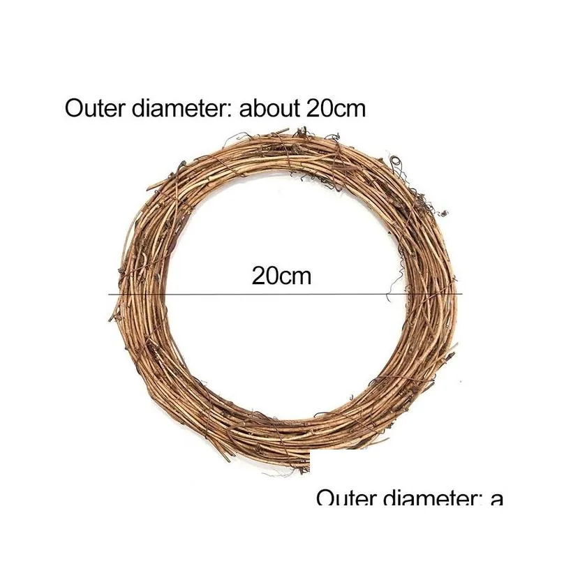 35/25/20/15cm rattan craft floral hoop wreath frame diy dried flower hoop for christmas wedding party garland decorations