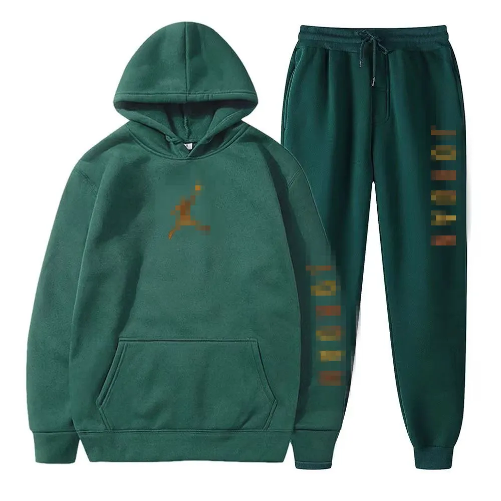 Sweatpants And Hoodie Set Tracksuit Men Hooded Sweatshirt Pants Pullover Hoodie Suit Casual Men Clothe ssss