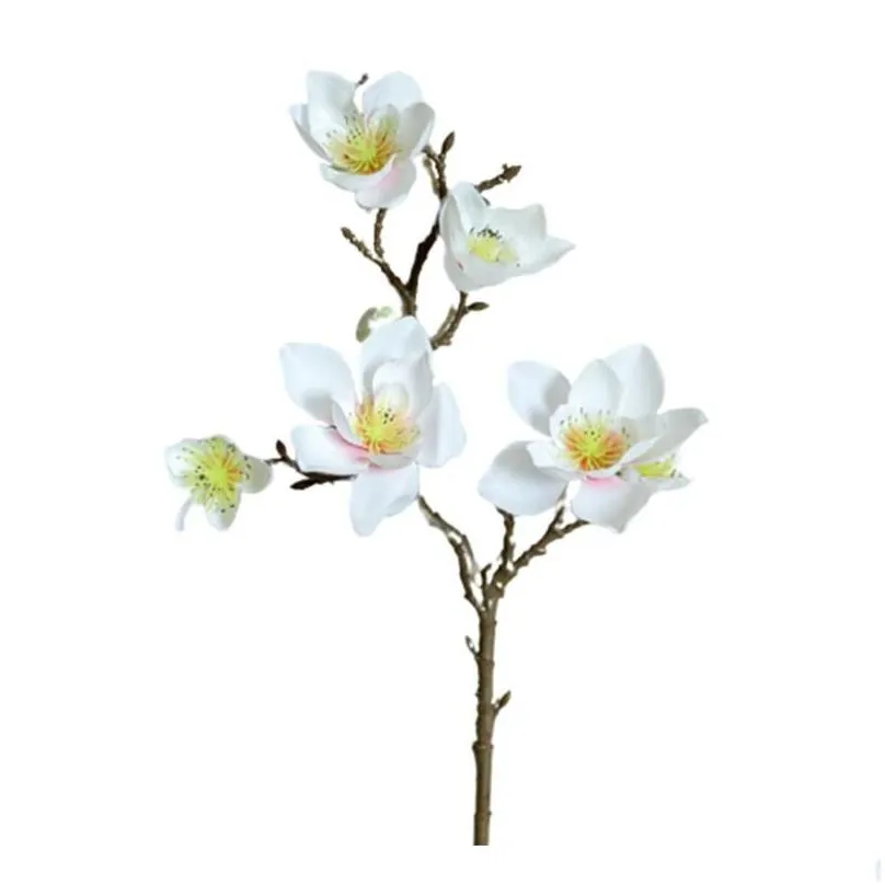 decorative flowers wreaths magnolia artificial simulation fake diy wedding decoration home bouquet faux branch