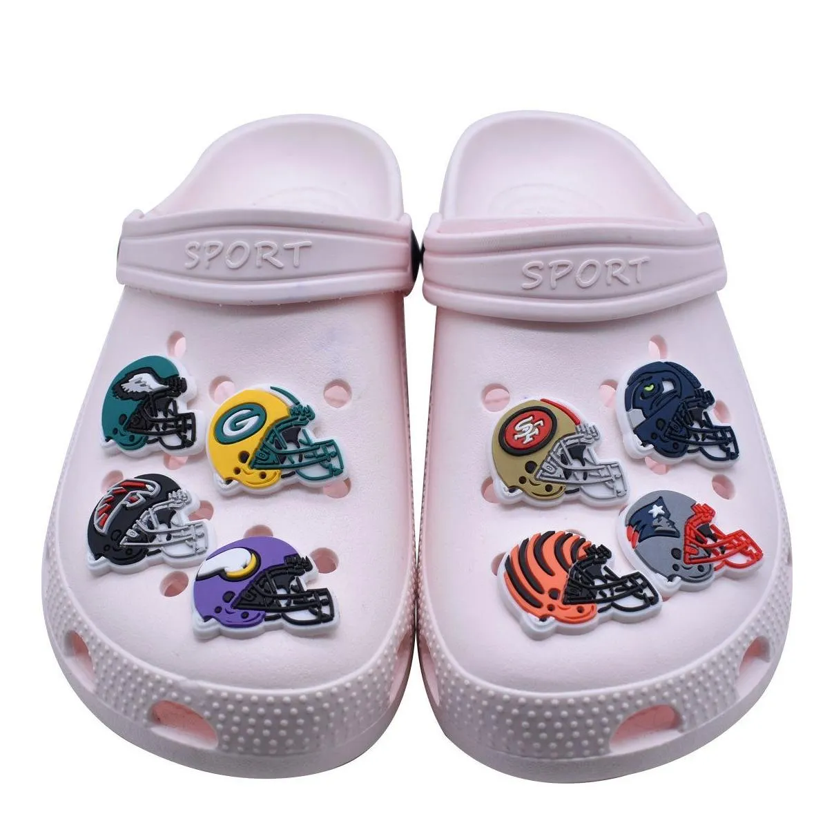 sport team shoe charms decoration buckle jibbitz for croc charms clog pins