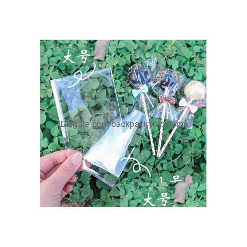 new 100pcs/pack cake  lollipop opp packing bags baking chocolate  pack bags sets plastic clear cake tools