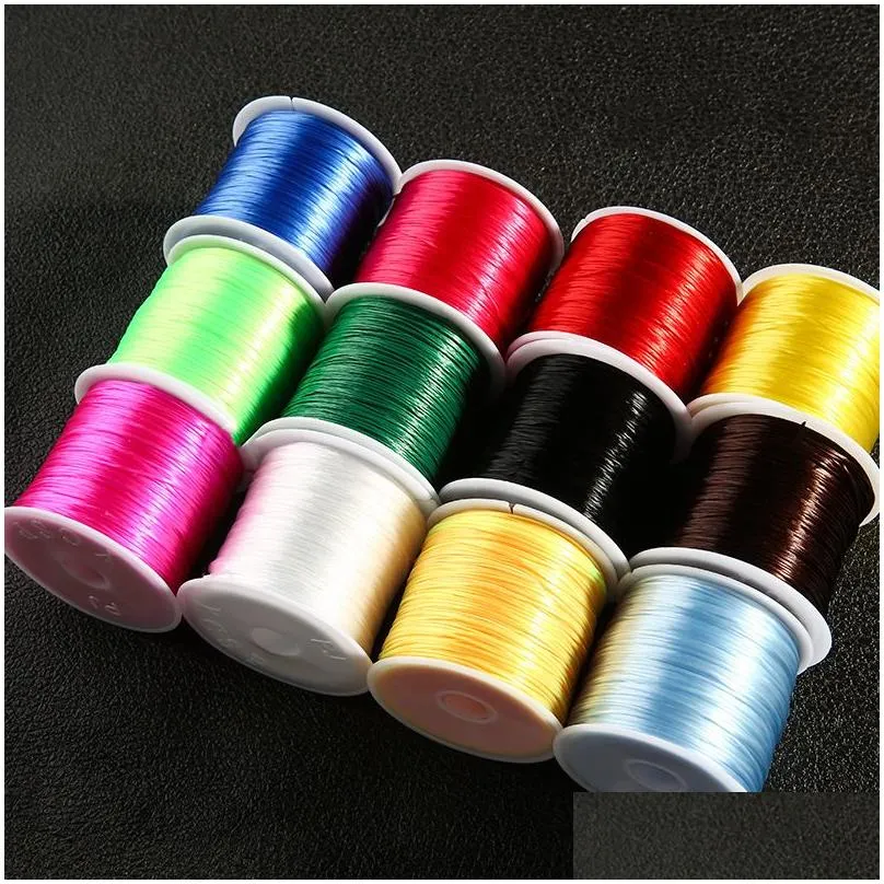 cord for jewelry making 60 meters strong mixed color crystal elastic rope string stretch line diy beaded thread necklace bracelet