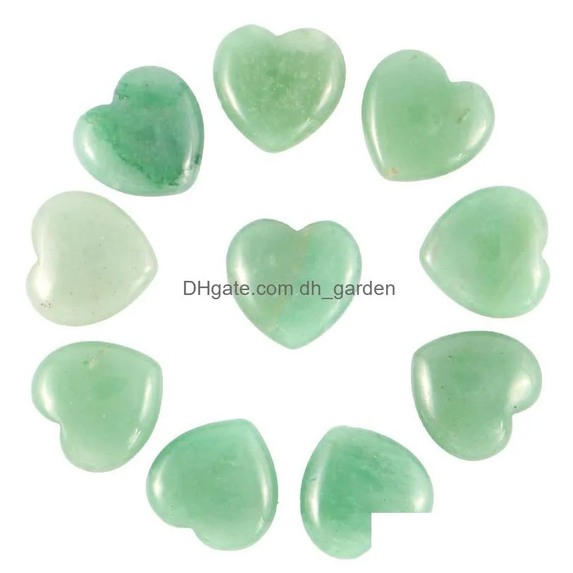 20mmx6mm heart stone ornament natural rose quartz turquoise naked stones decoration hand play handle pieces accessories