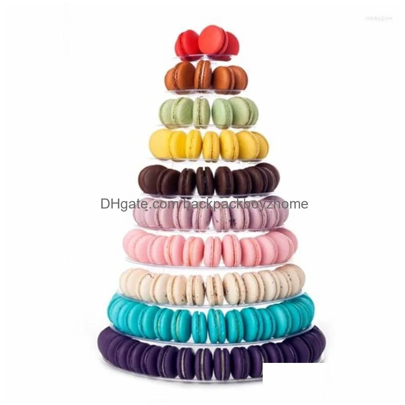 bakeware tools macaron display stand cake cupcake tower rack tray bases for desserts table wedding stands candy bar decoration