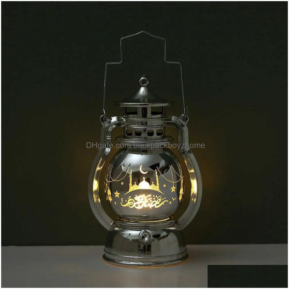 new ramadan decorations 2023 led portable palace oil lamp eid mubarak lighting ornaments islamic muslim ramadan decor for home