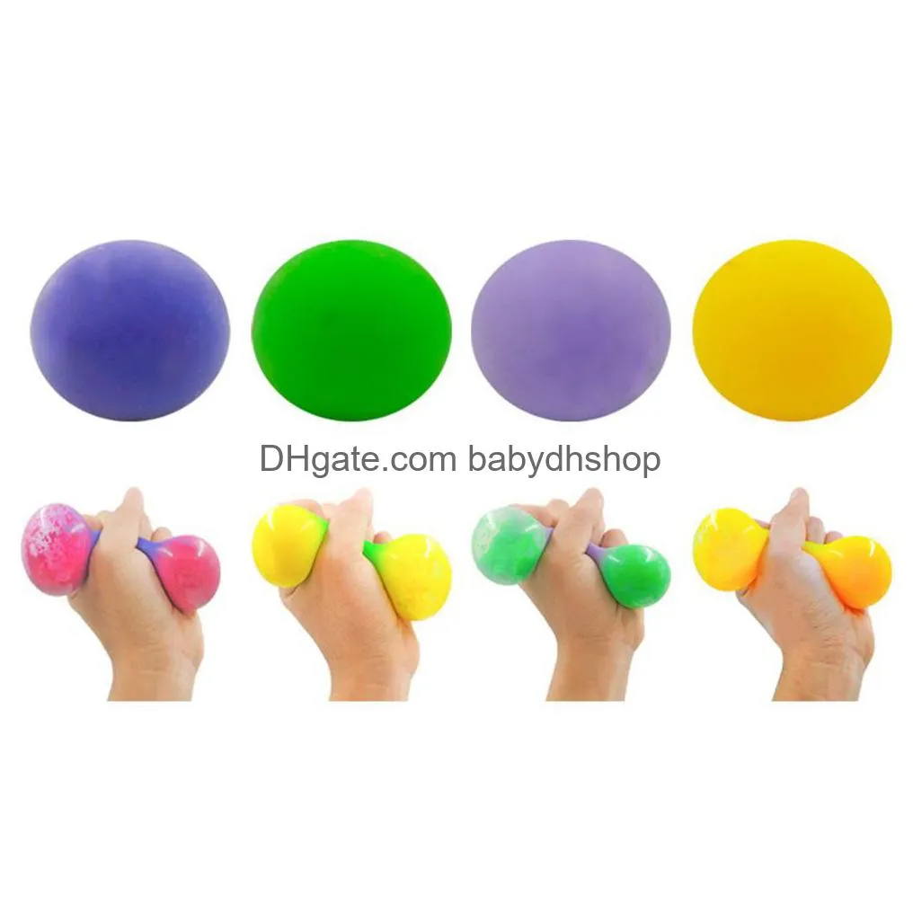 12pcs/lot anti stress ball toys 6cm color change squeeze ball stress pressure relief relax novelty fun day gifts decompression pressure ball