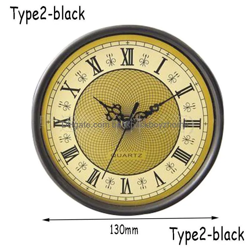 wall clocks 1pc classic mute 2-1/2 clock quartz mechanism movement insert roman numeral white face gold trim practical diy parts 2021