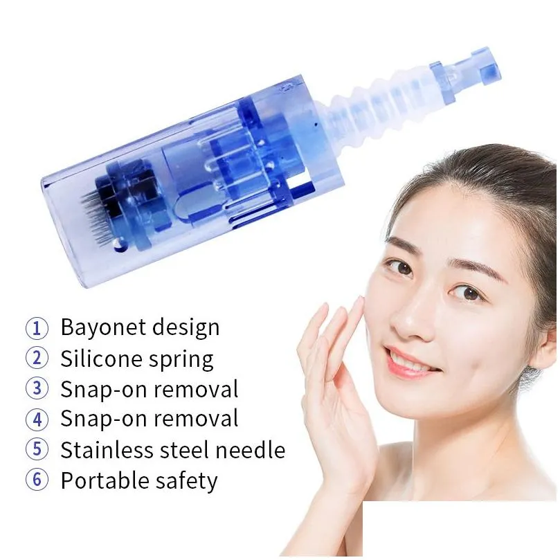 mironeedling tips blue replacement microneedles for dr. pen a6 m7 nano cartridges for derma pen