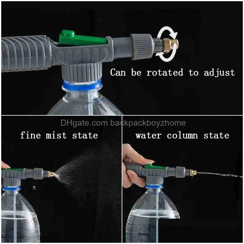 new high pressure manual air pump sprayer adjustable drink bottle spray head nozzle garden watering tool sprayer agriculture tools