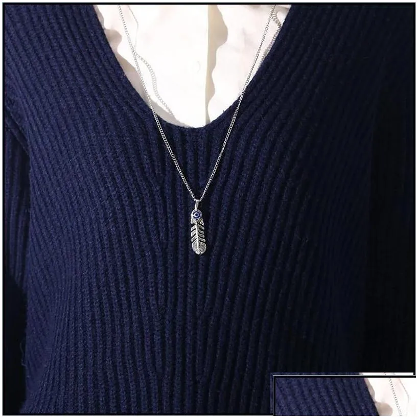 pendant necklaces fashion vintage sier sweaters necklaces for women designer life of tree feathers turtles elephants lady pendan