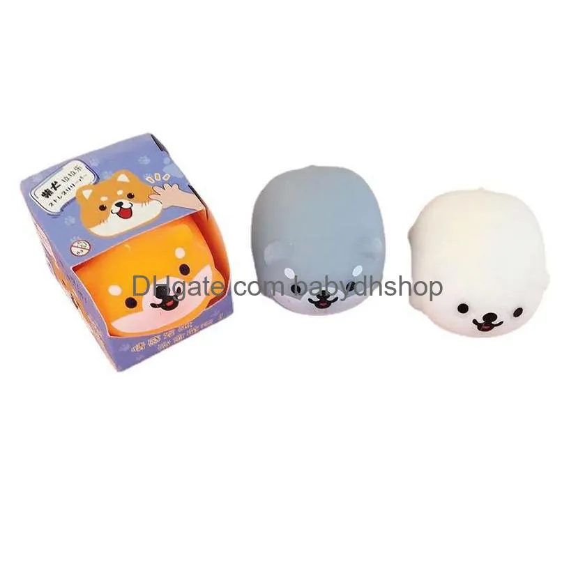 antistress squishy cute shiba inu animal dog squishe toys stress relief anti-stress practical jokes surprise squshy gift 0490