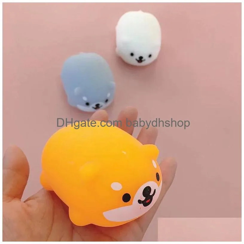 antistress squishy cute shiba inu animal dog squishe toys stress relief anti-stress practical jokes surprise squshy gift 0490