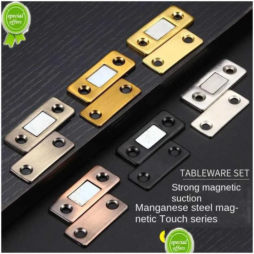  2pcs magnetic cabinet catches magnet door stops hidden door closer with screw for closet cupboard furniture hardware