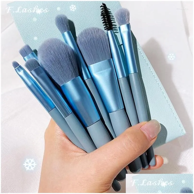 makeup brushes 8pcs professional set mini portable cosmetic foundation powder eyeshadow blush blending brush beauty make up tool