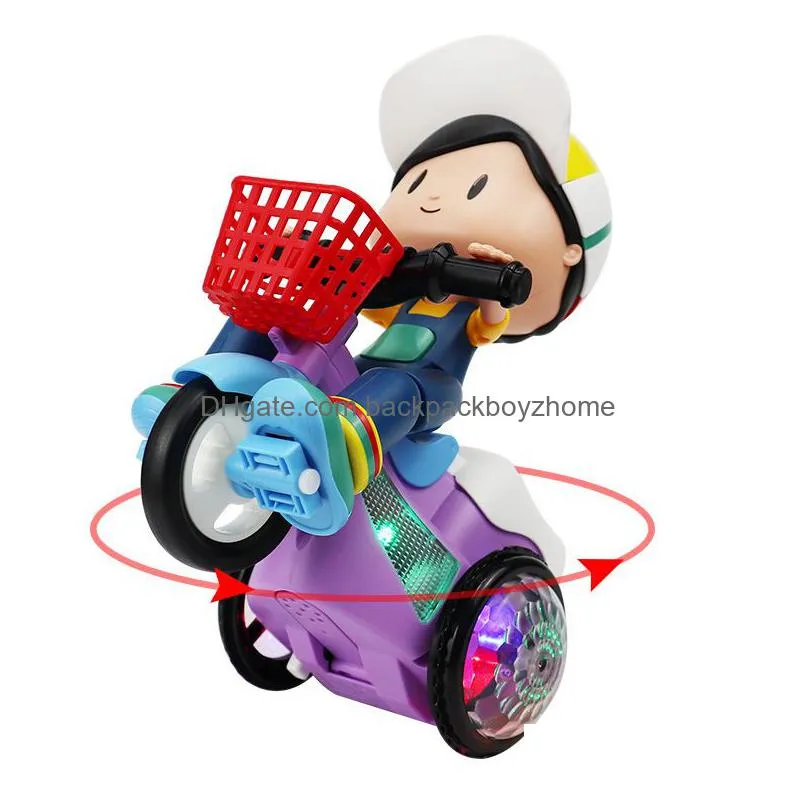 tiktok party favor the same type of online celebrity stunt tricycle toy electric car light music baby boy girl