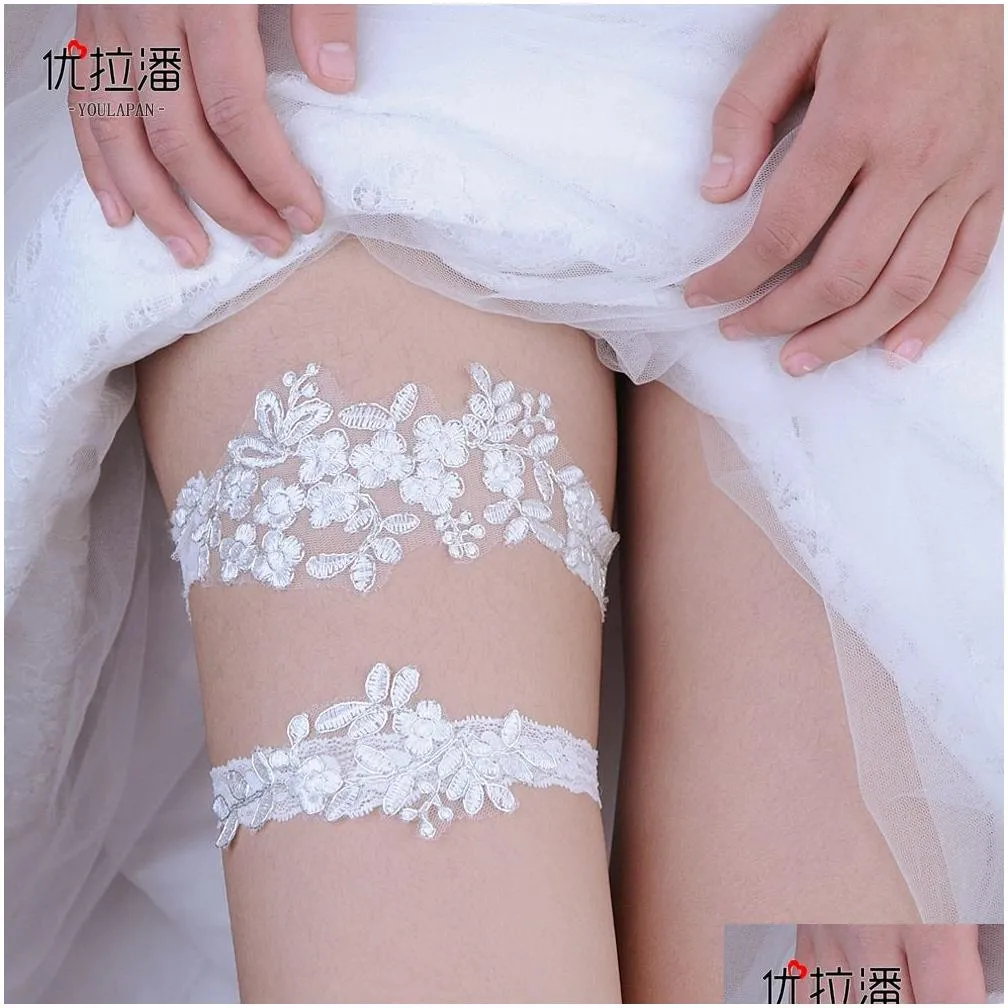 lace bridal garters for wedding chic appliqued leg flower women accessories for brides supplies cl04373958104