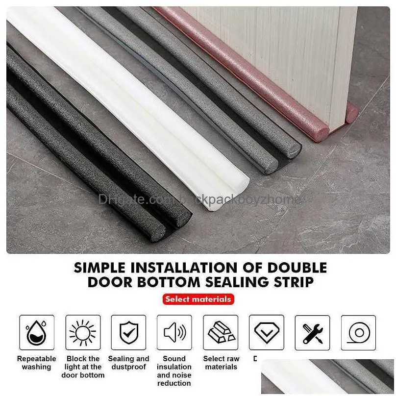 new door bottoom draft stopper weather stripping door sweep under door draft blocker insulator weatherstrip house acoustic foam