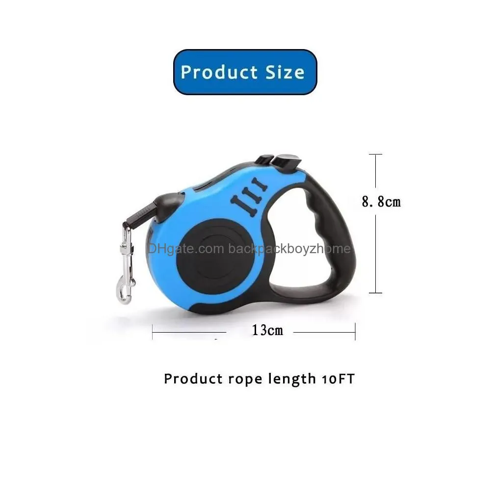 ups new retractable dog leashes automatic nylon puppy cat traction rope belt pets walking leashes for small medium dogs