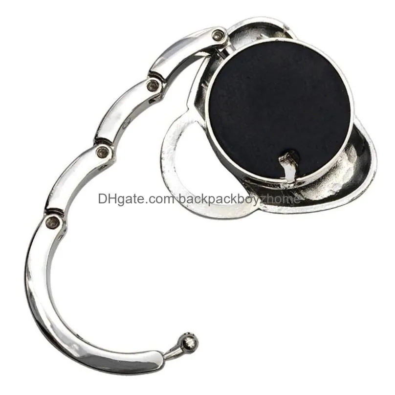 hooks rails 1pc hanger hook metal holder porcelain folding handbag purse bag table portable fashion unique1