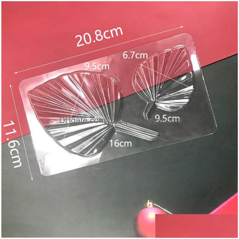 new transparent palm leaf chocolate mould diy cake decorating fondant mould cake stencil baking mold