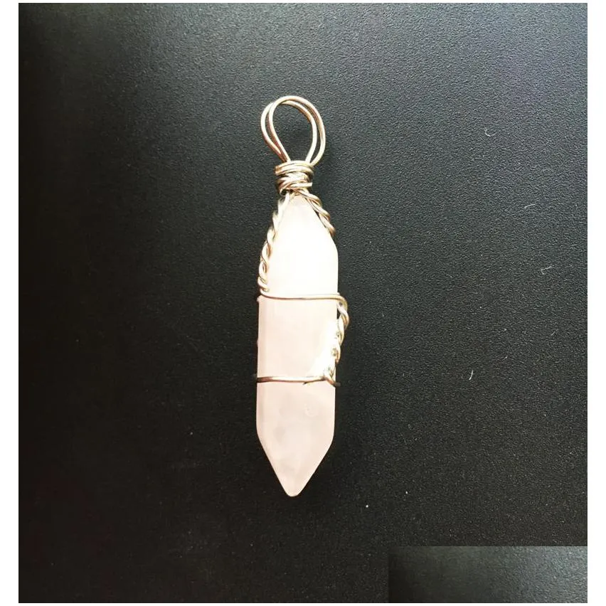 women men natural rock crystal stone charms pendant accessories for necklace fashion jewelry findings without chain