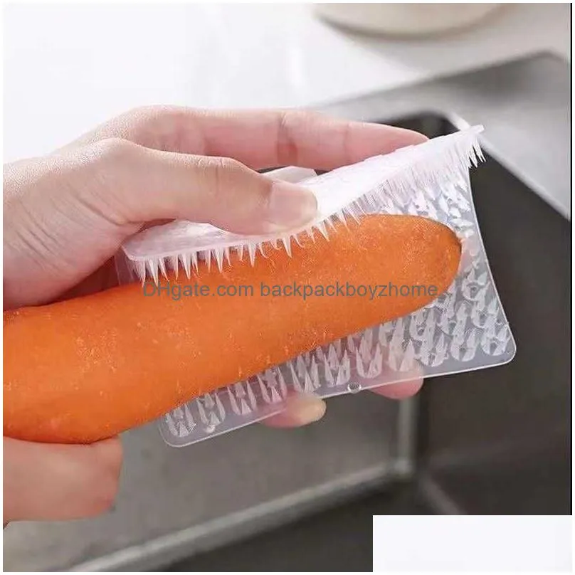 new kitchen cleaning tools silicone dish scrubber crevice brush household fruit and vegetable clean brush cleaning accessories