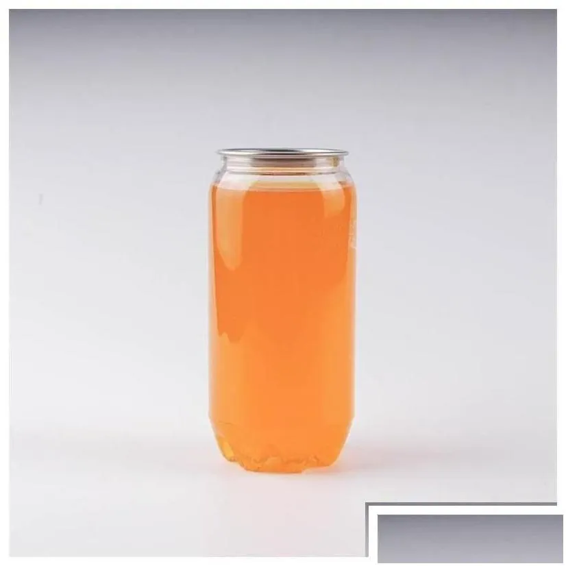 Water Bottles Plastic Beverage Bottle  Can 350Ml 500Ml 650Ml Ringpl Round Disposable Food Grade Pet Juice Cups B3 D Drop Delivery