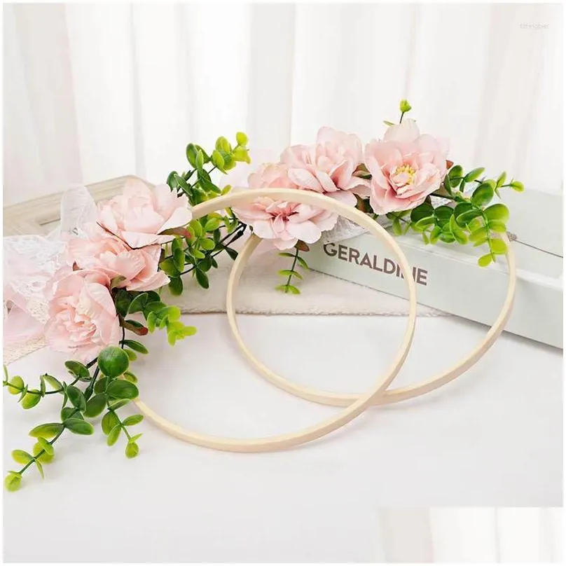 decorative flowers 1pc round dress accessories bridal bouquet wedding european style artificial flower simulation wreath handmade diy