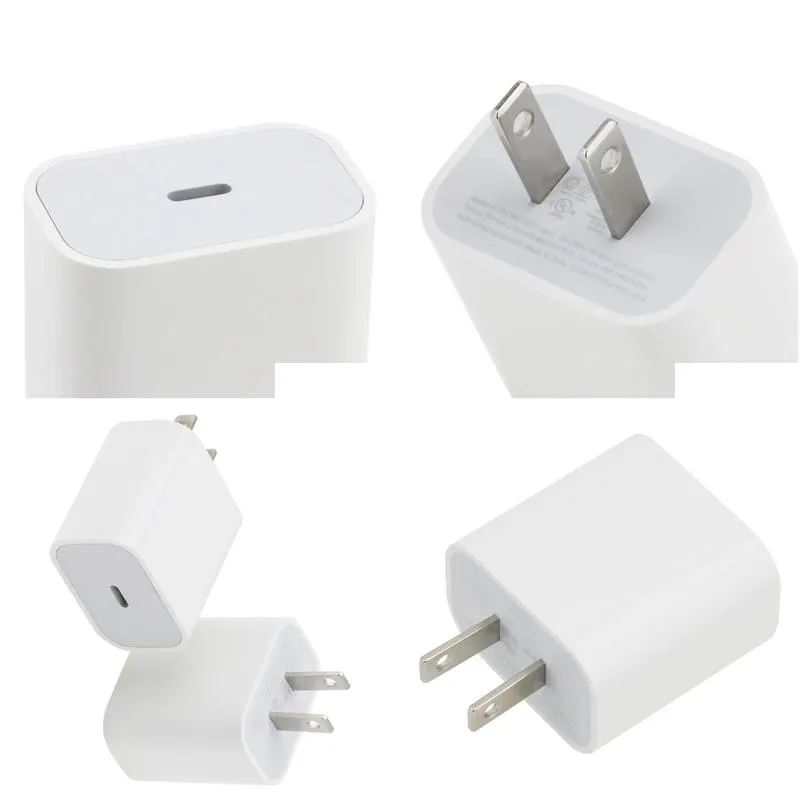 pd 20w usb c wall  fast charging for xiaomi samsung  type-c mobile phone home travel adapter us plug