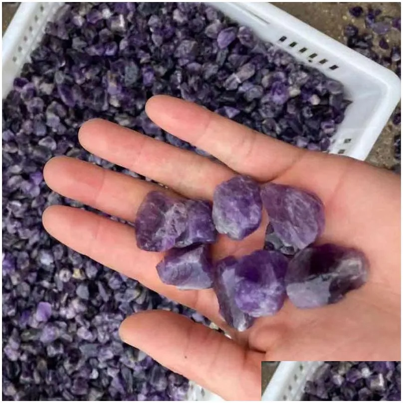 irregular natural purple color crystal stone gemstones for handmade pendant necklaces keychains jewelry making fashion accessories