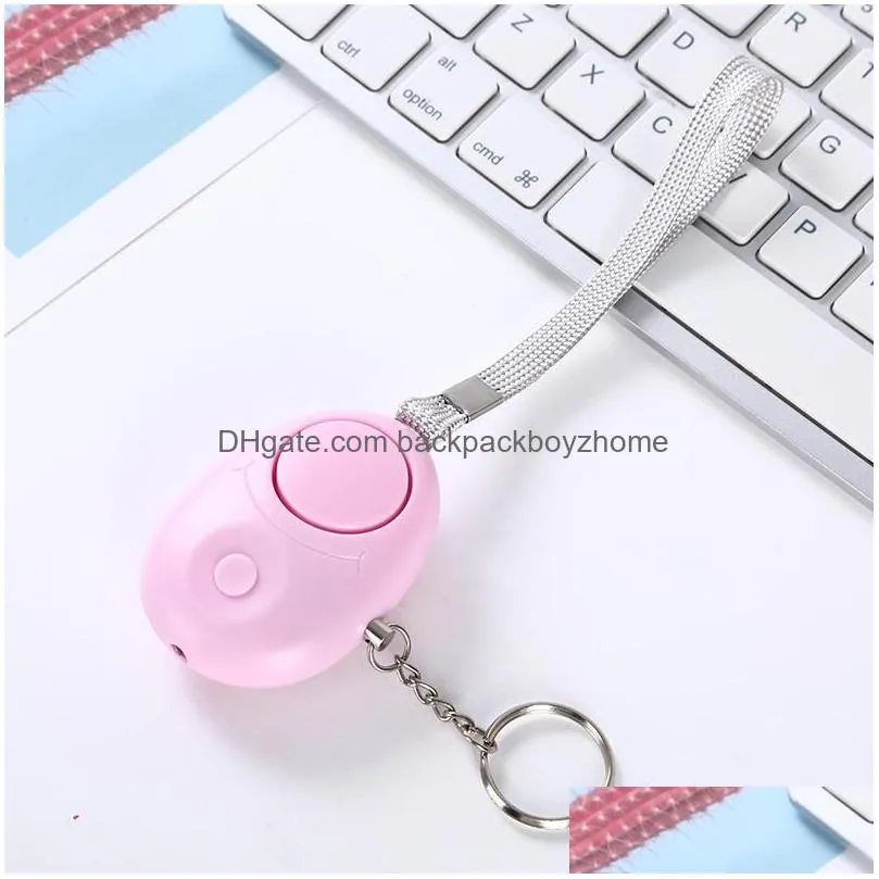 ups self defense personal safety alarm party supplies keychain 120db loud emergency personal siren ring with led light sos alert device key