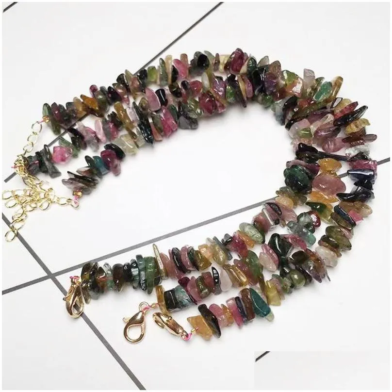 handmade irregular natural colorful energy stone charm bracelets for women girl party club birthday wedding decor jewelry