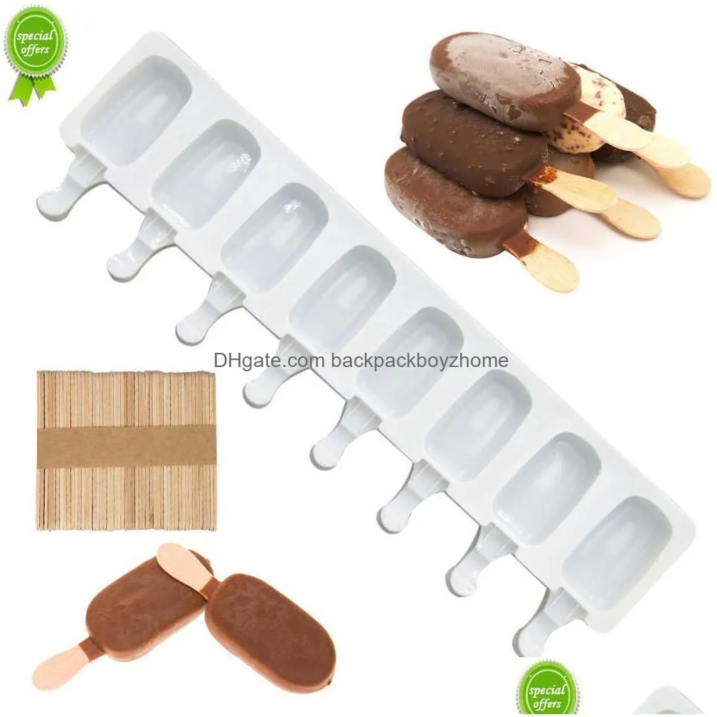 new 8 hole silicone ice cream mold magnum silicone mold diy fruit juice ice  cube maker ice tray popsicle mould baking accessorie