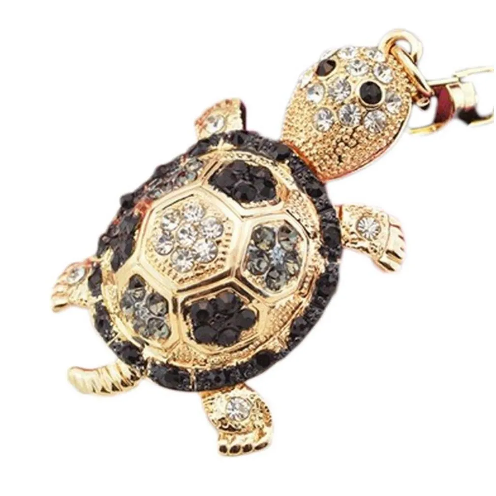 4 colors little turtle keychain animal key chain women jewelry accessories bag pendant key ring1306285