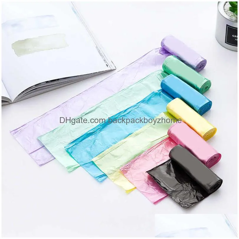 new 5 rolls 1 pack colorful 100 pieces household disposable garbage bags kitchen storage garbage bags clean garbage bags plastic bag