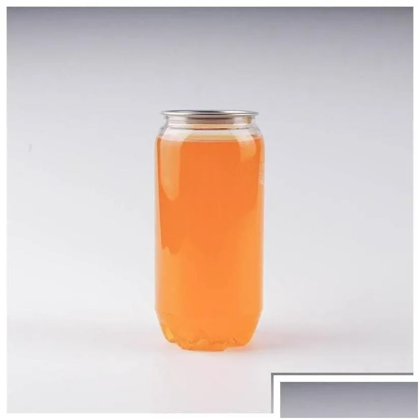 water bottles plastic beverage bottle  can 350ml 500ml 650ml ringpl round disposable food grade pet juice cups b3 d drop delivery