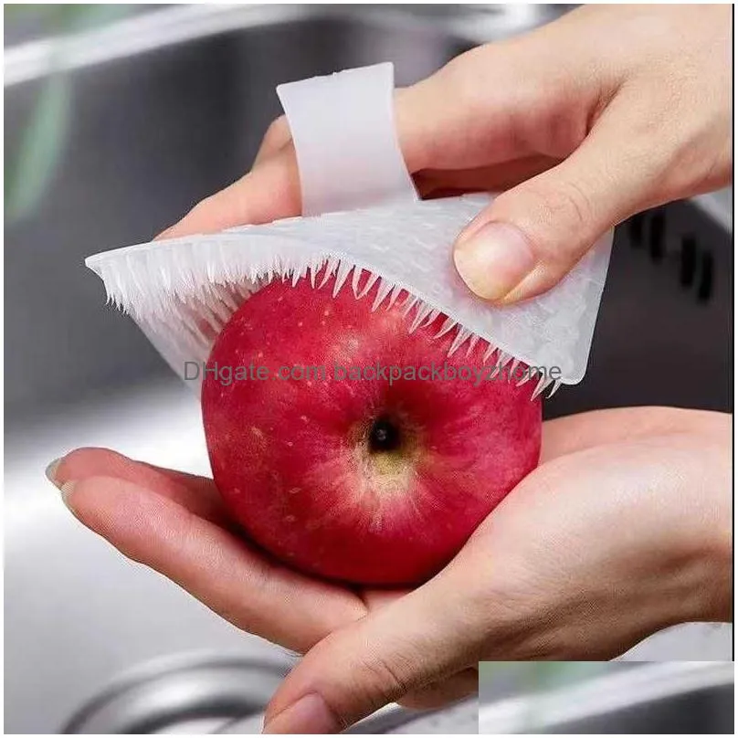 new kitchen cleaning tools silicone dish scrubber crevice brush household fruit and vegetable clean brush cleaning accessories