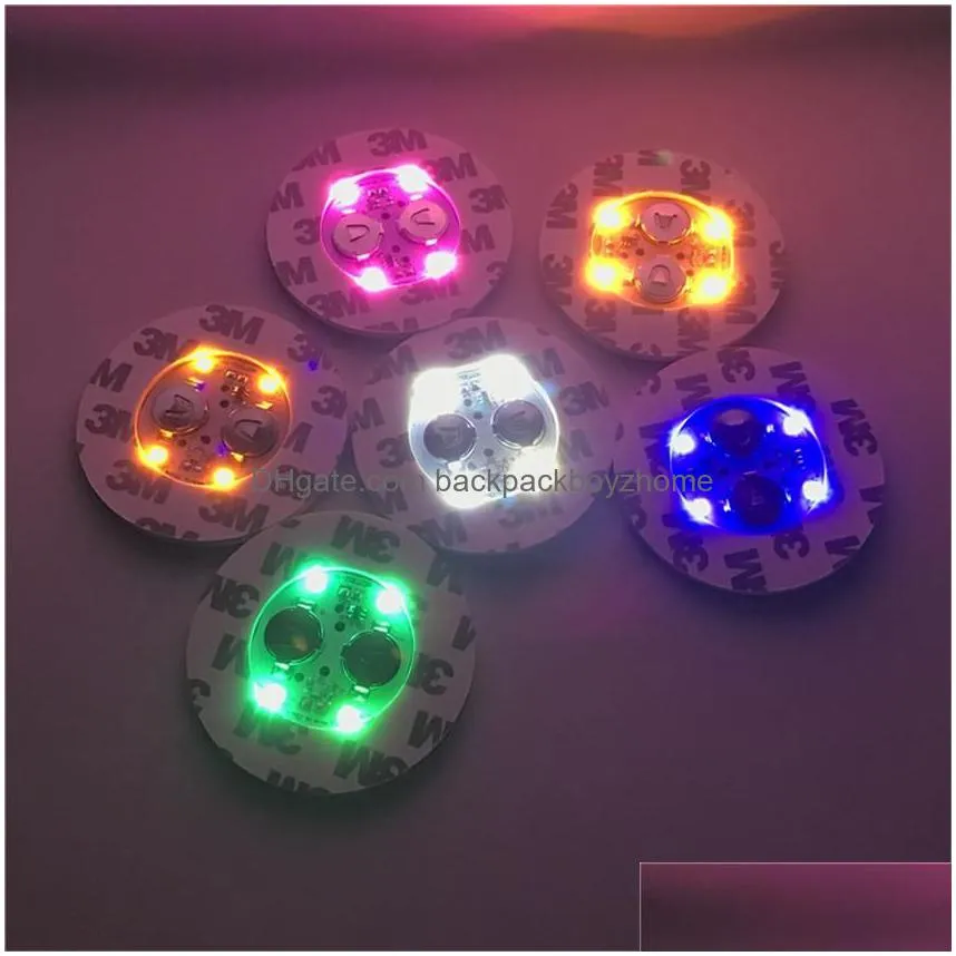 new led lumious bottle stickers decoration coasters battery powered party drink cup mat decels festival nightclub bar party vase