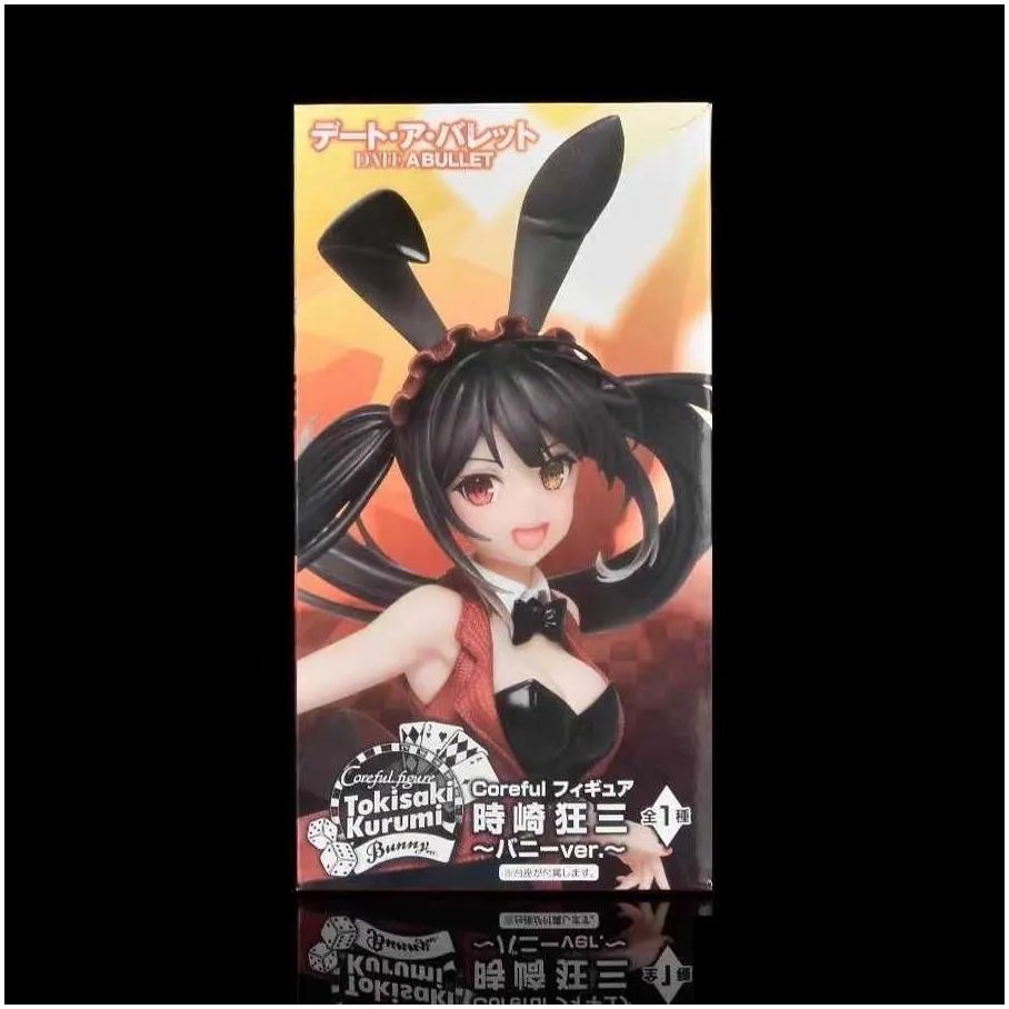 24cm anime date a live tokisaki kurumi sexy bunny girl figurine pvc action figure collectibles doll model ornaments toys gifts t220819