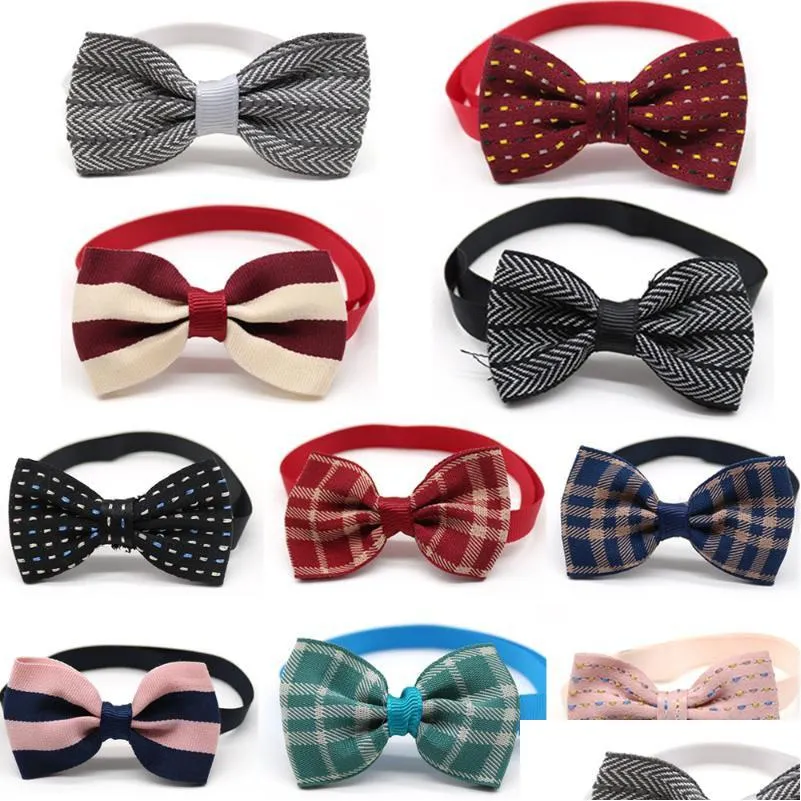 dog apparel wholesale 100pcs pet cat bowties collar bows puppy ties bow tie neckties samll -dog grooming supplies