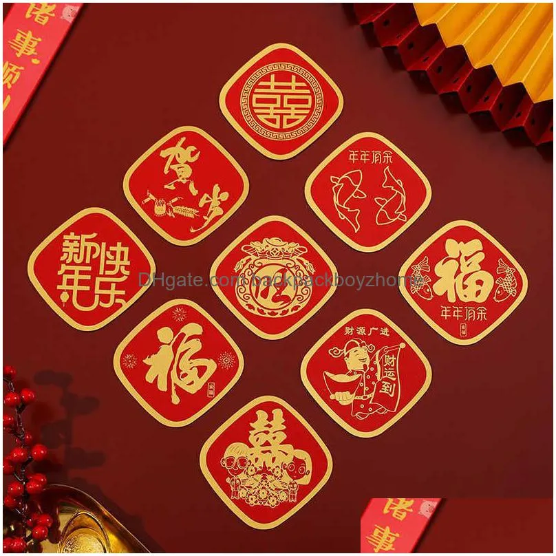 new 10pcs new chinese style festive and lucky blessing new year without punching hook originality beautiful multipurpose hook