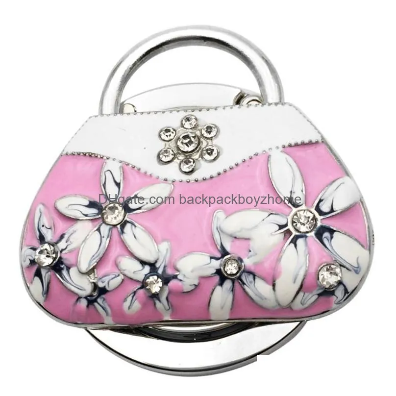 hooks rails 1pc hanger hook metal holder porcelain folding handbag purse bag table portable fashion unique1