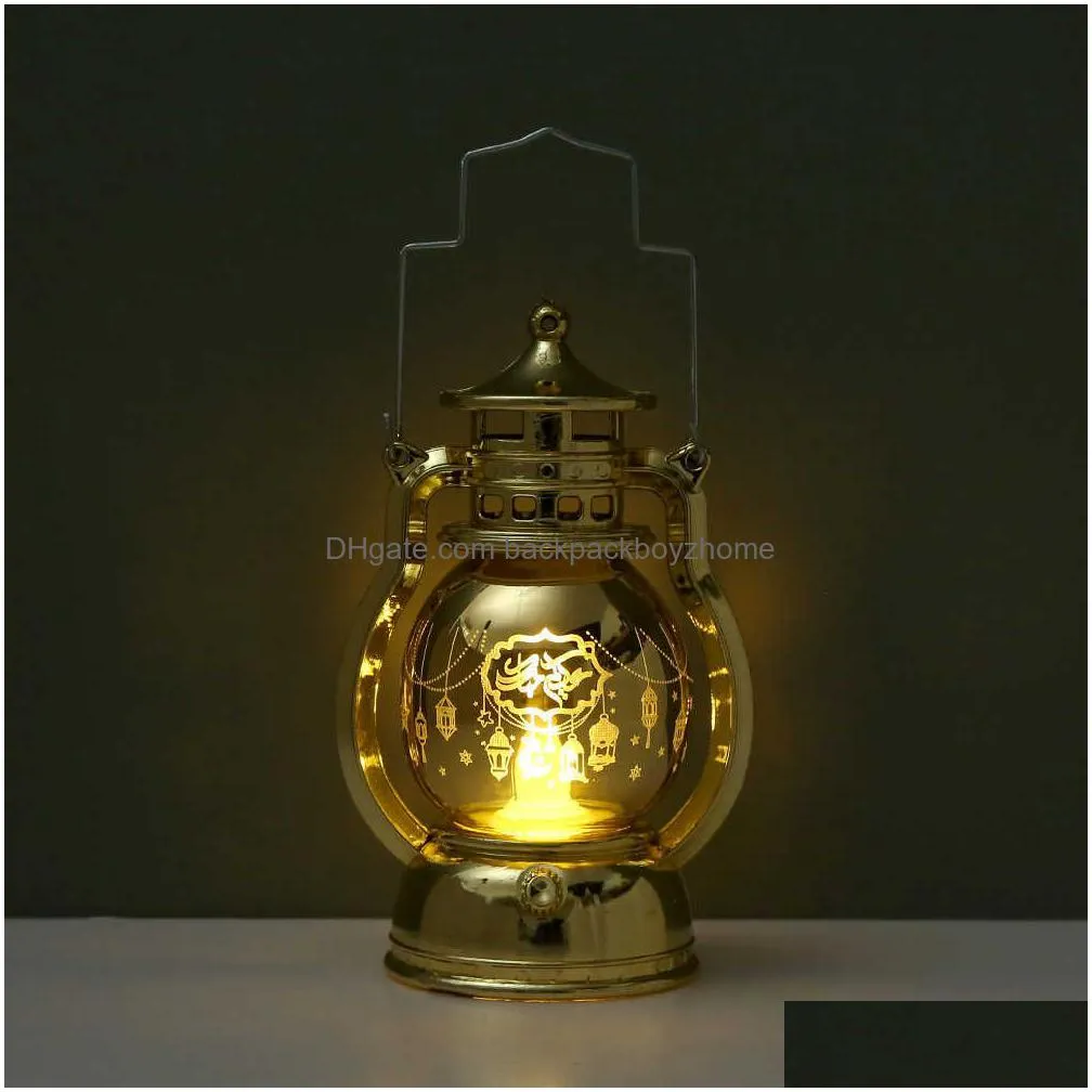 new ramadan decorations 2023 led portable palace oil lamp eid mubarak lighting ornaments islamic muslim ramadan decor for home