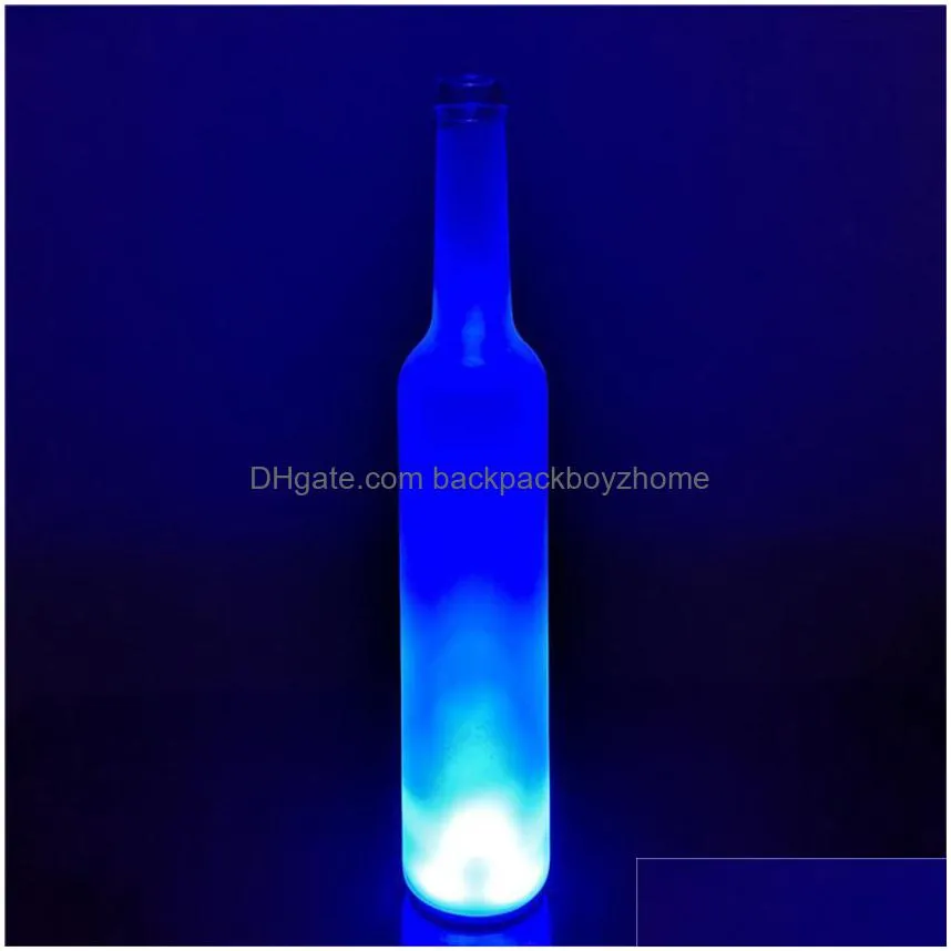 new led lumious bottle stickers decoration coasters battery powered party drink cup mat decels festival nightclub bar party vase